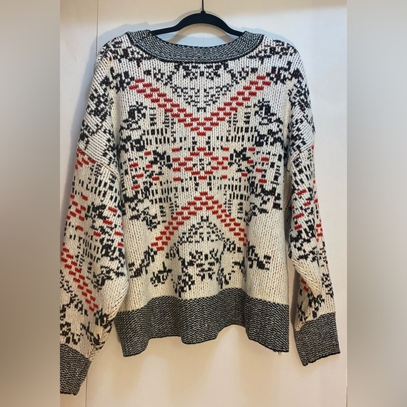 A.N.A Red Combo Knit Sweater Size XXL NWT - Picture 2 of 7